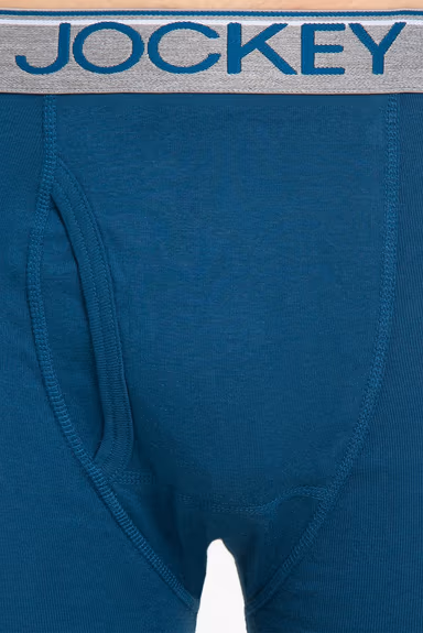 Men's Super Combed Cotton Rib Solid Boxer Brief with Ultra soft Waistband - Seaport Teal — view 5 of 7