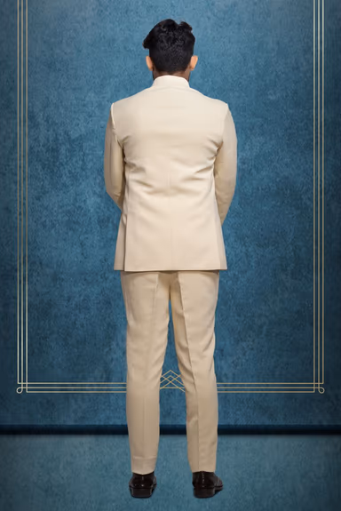 Classic Plain Ivory white Colour Jodhpuri — view 5 of 5