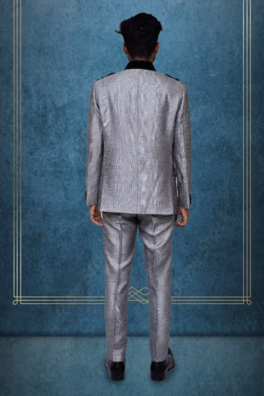 Silverish jodhpuri with velvet elements — view 3 of 3