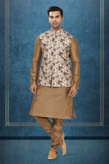 Graceful Kurta Modi Jacket Set — view 1 of 6