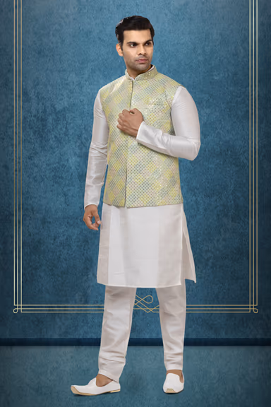 Elegant Kurta Modi Jacket Set — view 2 of 5