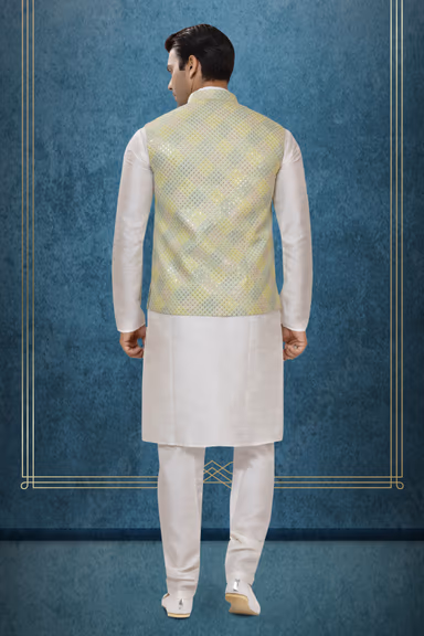 Elegant Kurta Modi Jacket Set — view 3 of 5