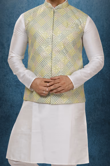 Elegant Kurta Modi Jacket Set — view 4 of 5