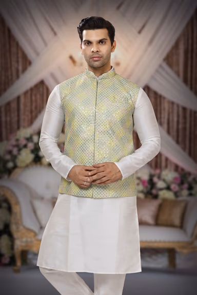 Elegant Kurta Modi Jacket Set — view 5 of 5