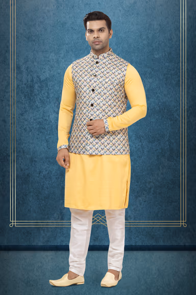 Radiant Kurta Modi Jacket Set — view 3 of 6