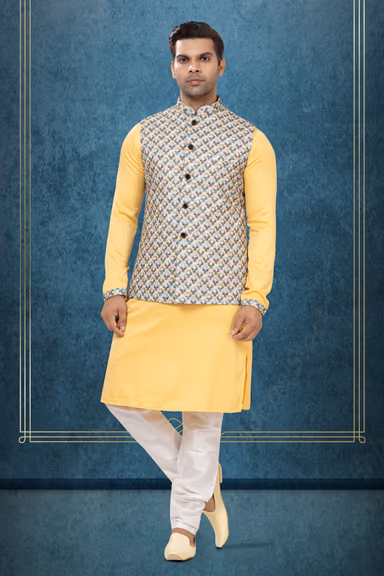 Radiant Kurta Modi Jacket Set — view 1 of 6