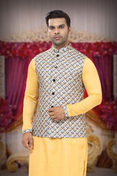 Radiant Kurta Modi Jacket Set — view 6 of 6