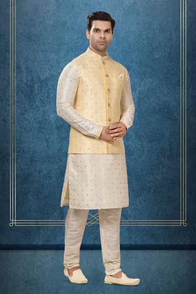 Spectacular Kurta Modi Jacket Set — view 3 of 6