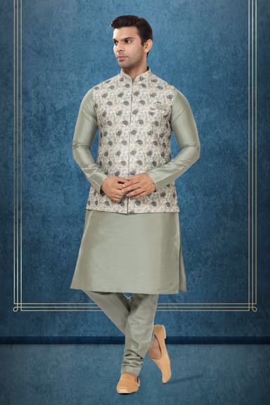 Tranquil Kurta Modi Jacket Set — view 1 of 6