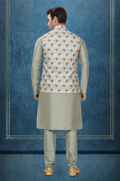 Tranquil Kurta Modi Jacket Set — view 5 of 6