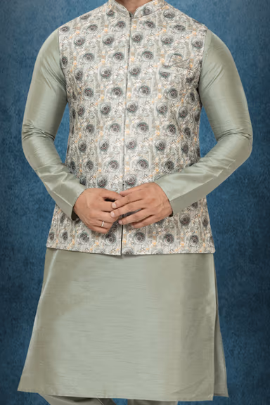 Tranquil Kurta Modi Jacket Set — view 4 of 6