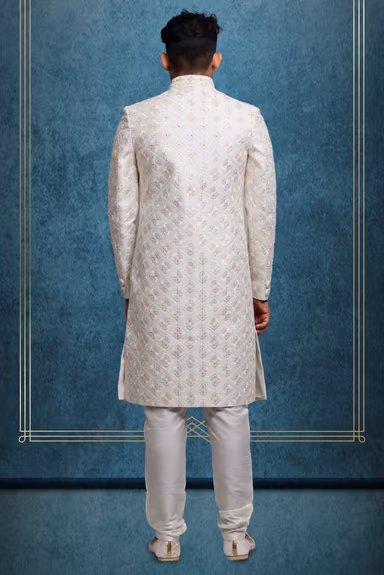 Off-White Lavish Designer Sherwani — view 5 of 6