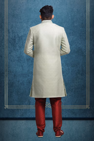 Pista Green Modish Classic Sherwani — view 5 of 6