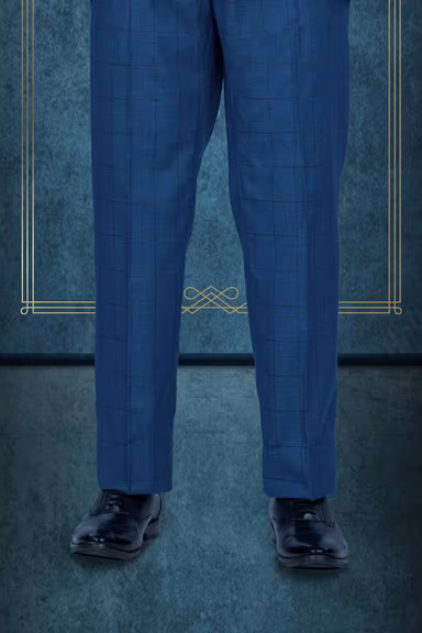 3 Pcs Poly Viscose Spandex In Blue 3Pc Suit — view 5 of 7