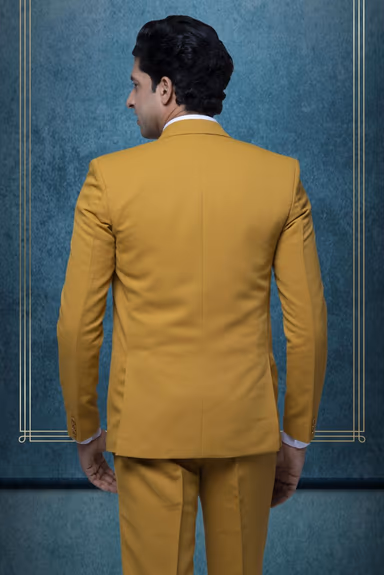 3 Pcs Suiting In Mustard Yellow 3Pc Suit — view 5 of 7
