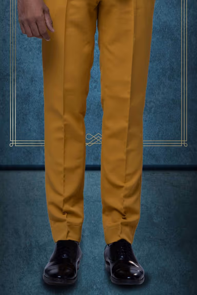 3 Pcs Suiting In Mustard Yellow 3Pc Suit — view 6 of 7