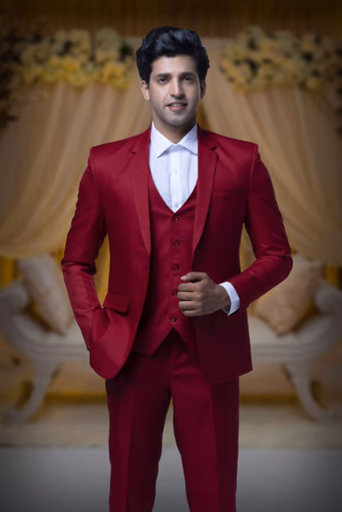 3 Pcs Suiting In Red 3Pc Suit — view 7 of 7