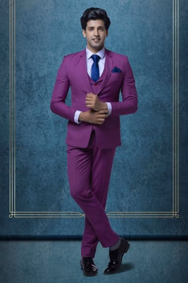 3 Pcs Suiting In Rose Pink 3Pc Suit — view 1 of 7