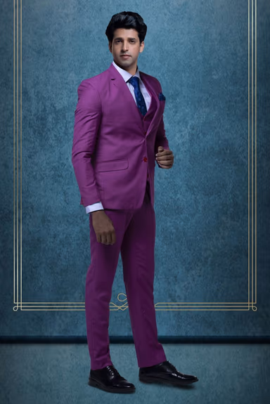 3 Pcs Suiting In Rose Pink 3Pc Suit — view 2 of 7