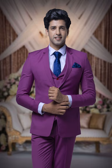3 Pcs Suiting In Rose Pink 3Pc Suit — view 7 of 7