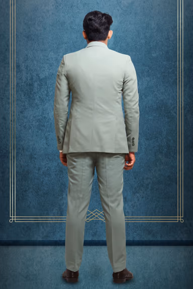 3 Piece Imported Fabric Moss Green Suit — view 5 of 5