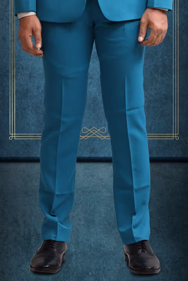 3 Piece Imported Fabric Blue Suit — view 6 of 7