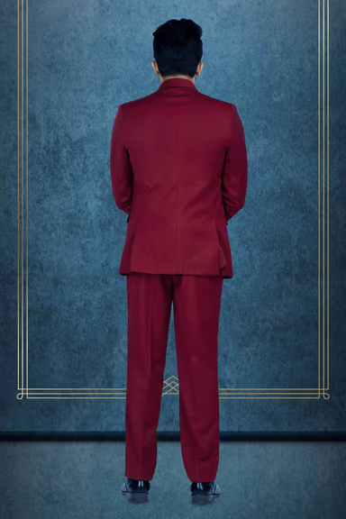 3Pc Suit Terry Rayon In Maroon 3Pc Suit — view 5 of 7
