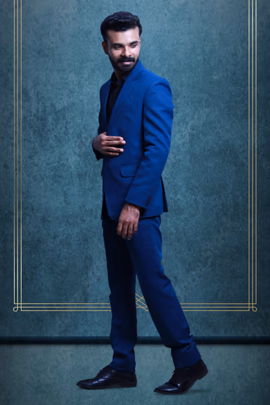 Peacock Blue Suit 2 pcs — view 3 of 4