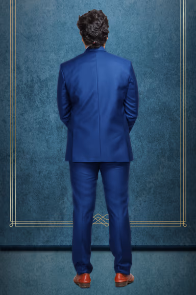 Royal Blue Three-Piece Slim Fit Suit — view 3 of 3