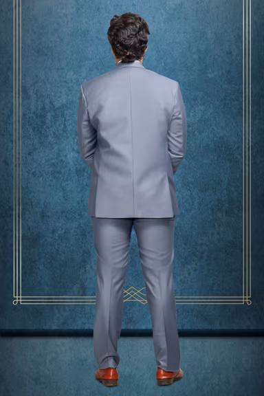 Elegant Slate Grey Three-Piece Suit — view 3 of 3