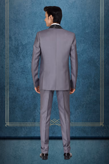 3 Piece Imported Fabric Grey Suit — view 5 of 6