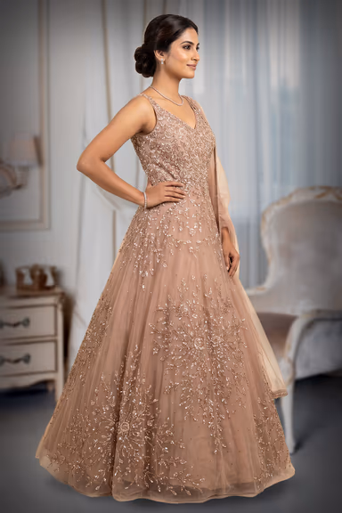 Blush Silver Embellished  Gown — view 3 of 3