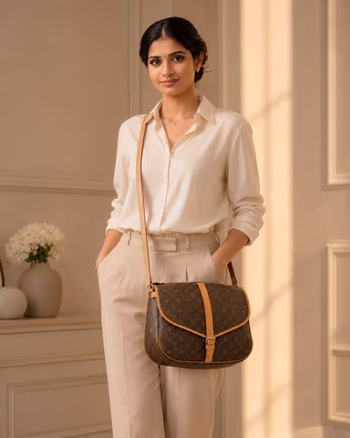 Louis Vuitton Monogram Canvas Samur 35 Brown Crossbody Bag — view 3 of 7