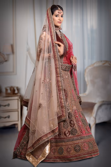 Chiku sequins & embroidery work lehenga — view 4 of 5