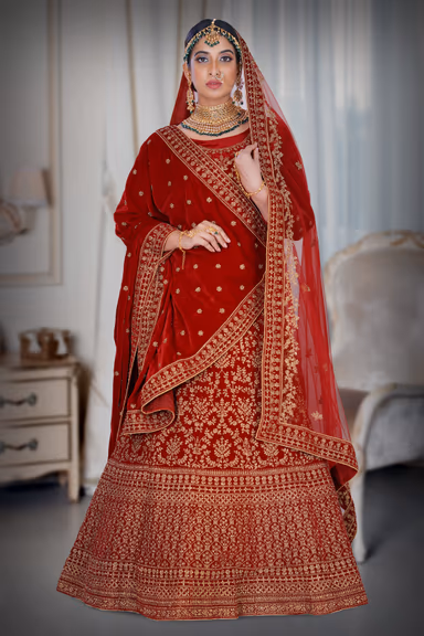 Maroon Lehenga — view 2 of 6