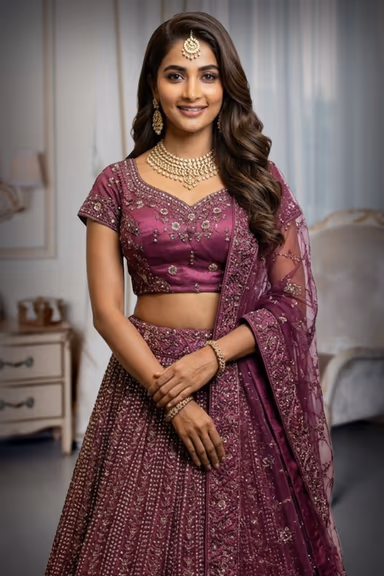 Heavy Stone & Sequin Embellished lehenga — view 1 of 2