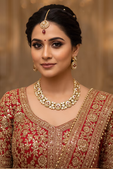 Lavish Bridal Necklace Combines White Grandeur And Kundan Detailing Creating An Iconic And Majestic Wedding… — view 2 of 2