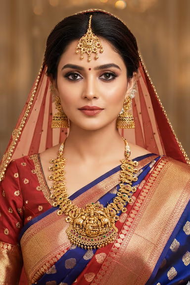 Splendorous Temple Necklace Adds Traditional Warmth And Majestic Craftsmanship Perfect For Celebratory Bridal… — view 2 of 2