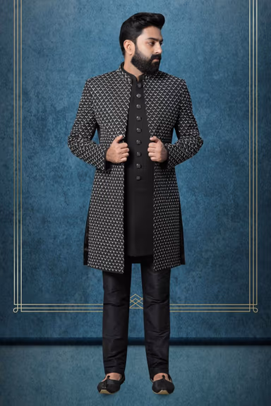 Black Sherwani — view 5 of 5