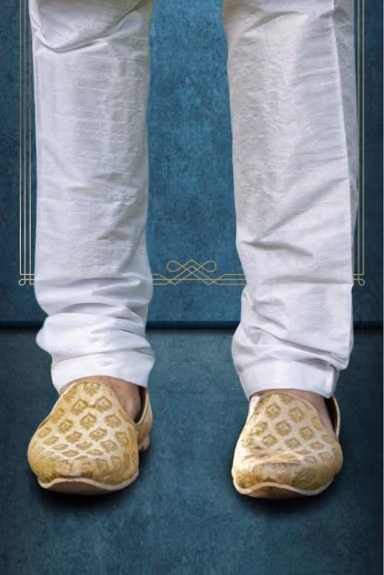 White And Off-White Jacquard Sherwani — view 3 of 6