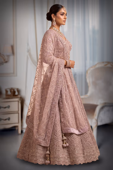 Champagne Embroidered Bridal Lehenga — view 3 of 3