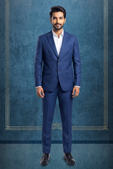 Classic Navy Blue Two-Piece Formal Suit — view 1 of 3