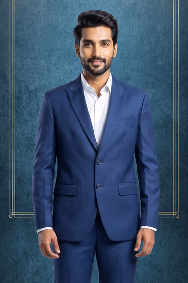Classic Navy Blue Two-Piece Formal Suit — view 2 of 3