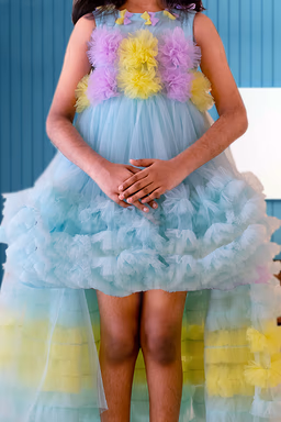 Kids Fuffy-Tulle Multi Color Frock — view 5 of 5