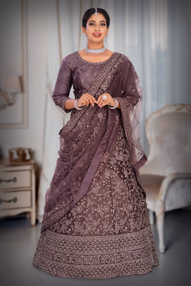 Brownish Purple  Lehenga — view 2 of 5