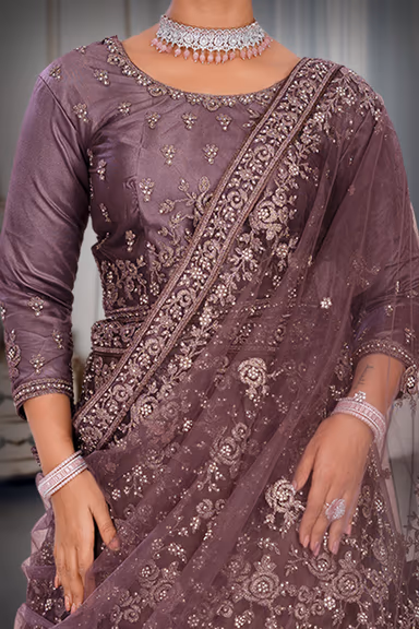 Brownish Purple  Lehenga — view 3 of 5