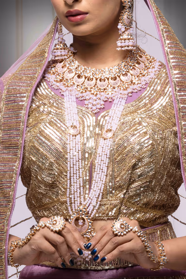 Lavender Designer Lehenga — view 3 of 6