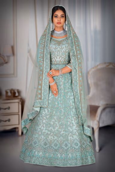 Sea Green Lehenga — view 2 of 6