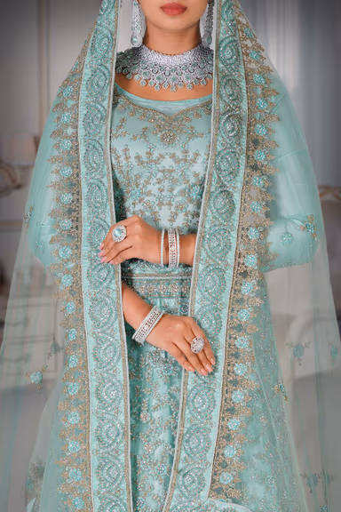 Sea Green Lehenga — view 4 of 6