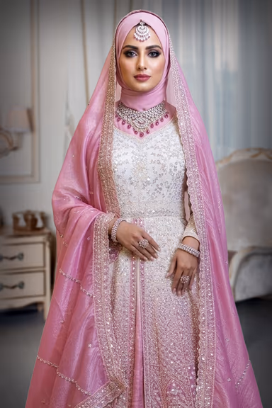 Luxury Hand-Embroidered Kalidar Anarkali Suit with Dupatta — view 3 of 4